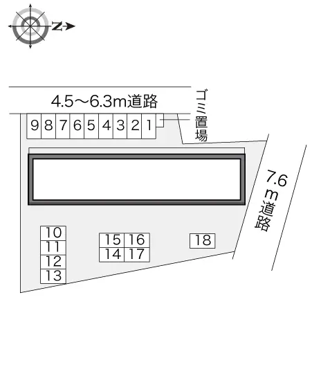 ★手数料０円★小牧市中央６丁目　月極駐車場（LP）